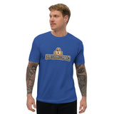 T-shirt Bleu ajusté homme DTG Next Level 3600 Punchline- Si tu Tombe La Ferme !!!