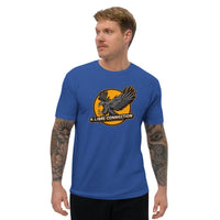T-shirt Bleu ajusté homme DTG Next Level 3600 Punchline-C'est Nous Les Aiglons Vous Les pigeons