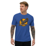 T-shirt Bleu ajusté homme DTG Next Level 3600 Punchline-C'est Nous Les Aiglons Vous Les pigeons