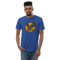 T-shirt Bleu ajusté homme DTG Next Level 3600 Punchline-C'est Nous Les Aiglons Vous Les pigeons