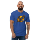 T-shirt Bleu ajusté homme DTG Next Level 3600 Punchline-C'est Nous Les Aiglons Vous Les pigeons