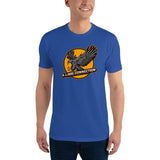 T-shirt Bleu ajusté homme DTG Next Level 3600 Punchline-C'est Nous Les Aiglons Vous Les pigeons