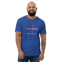 T-shirt Bleu ajusté homme DTG Next Level 3600 Punchline-Fête L'amour Pas La Guerre