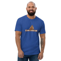 T-shirt Bleu ajusté homme DTG Next Level 3600 Punchline-Battre Fer Chaud Refoidir Frère Faux