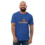 T-shirt Bleu ajusté homme DTG Next Level 3600 Punchline-Battre Fer Chaud Refoidir Frère Faux