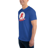 T-shirt Bleu ajusté homme DTG Next Level 3600-Punchline Les Derniers Seront Premiers