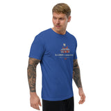 T-shirt Bleu ajusté homme DTG Next Level 3600-Punchline-Savoir est une Arme