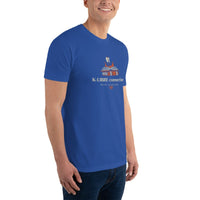 T-shirt Bleu ajusté homme DTG Next Level 3600-Punchline-Savoir est une Arme
