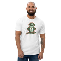 T-shirt Blanc ajusté homme DTG Next Level 3600 Punchline-Tonton Fringueur