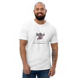 T-shirt Blanc ajusté homme DTG Next Level 3600 Punchline- Seul on va vite Ensemble on va Loin