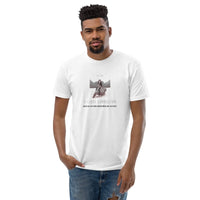 T-shirt Blanc ajusté homme DTG Next Level 3600 Punchline- Seul on va vite Ensemble on va Loin