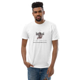 T-shirt Blanc ajusté homme DTG Next Level 3600 Punchline- Seul on va vite Ensemble on va Loin