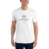 T-shirt Blanc ajusté homme DTG Next Level 3600 Punchline-Ma terre est sous mes Baskets
