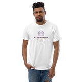 T-shirt Blanc ajusté homme DTG Next Level 3600 Punchline-Ma terre est sous mes Baskets