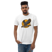 T-shirt Blanc ajusté homme DTG Next Level 3600 Punchline-C'est Nous Les Aiglons Vous Les pigeons-DTG