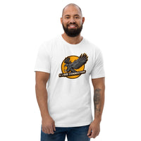 T-shirt Blanc ajusté homme DTG Next Level 3600 Punchline-C'est Nous Les Aiglons Vous Les pigeons-DTG
