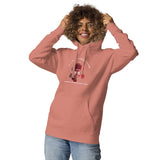 Sweat à capuche femme rose 65 % de coton filé à l'anneau, 35 % de polyester Face 100 % coton et Cordons de serrage plats assortis