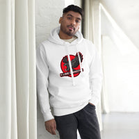 Sweat Blanc à Capuche Homme : 65 % de coton filé à l'anneau, 35 % de polyester,  Face 100 % coton, Poids du tissu : 288,2 g/m², Face 100 % coton, Cordons de serrage plats assortis et Capuche à 3 panneaux (Étiquette détachable)