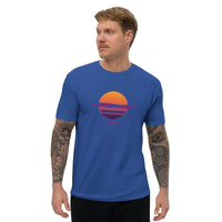 T-shirt Bleu ajusté homme DTG Next Level 3600- Style Fashion